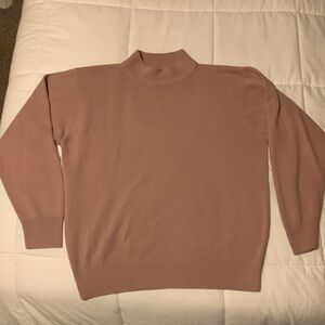 TanJay Petites Dusty Rose Mock neck soft sweater